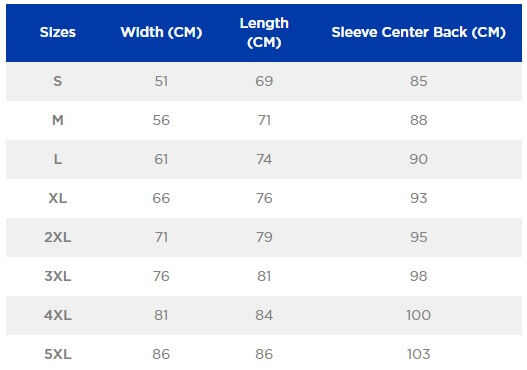 gildan-sweater-18000-maattabel